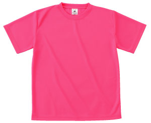 ファイバーTシャツ 蛍光ピンク