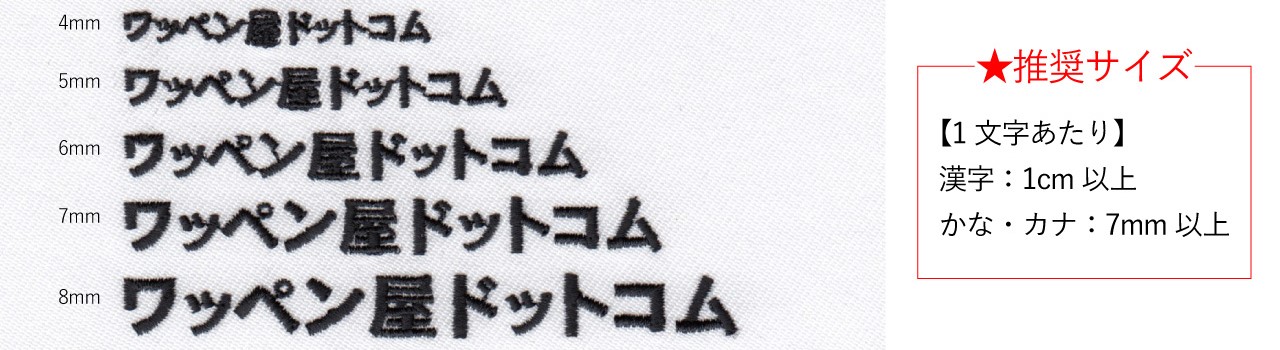 漢字・カナの出方サンプル(標準書体)