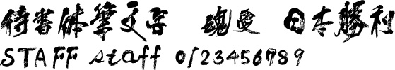 P-18 侍書体筆文字