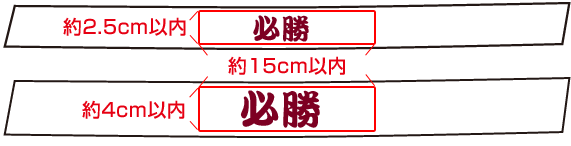 はちまき加工可能範囲